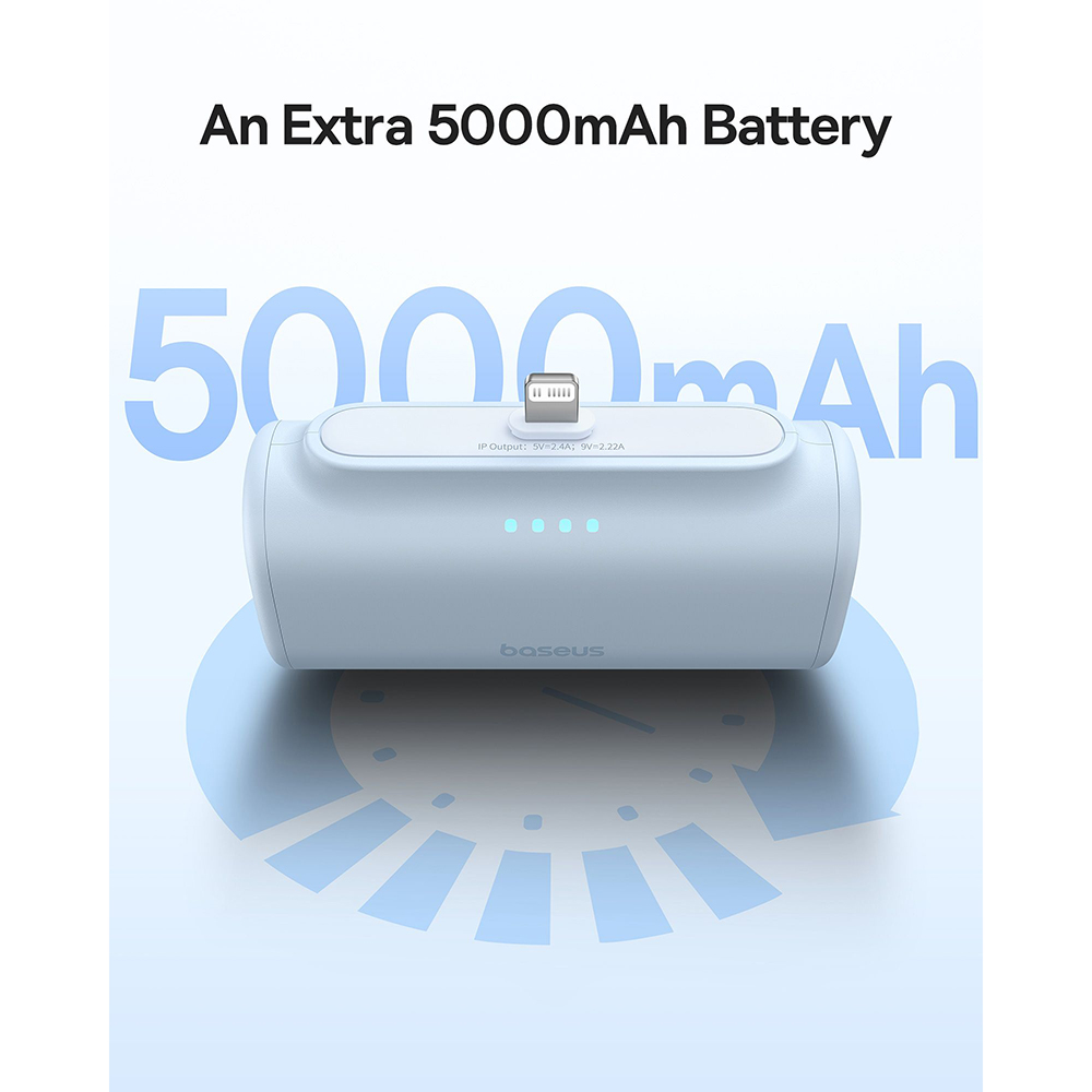 Power Bank for Phone, Lightning, 20W, 5000mAh, Type-C Cable - Baseus (P10068307413-00)