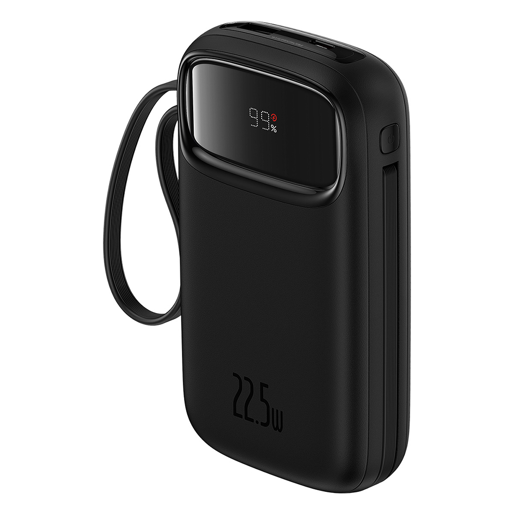 External Battery Pack Lightning, 2x Type-C, USB, 22.5W, 20000mAh + Type-C Cable, 30cm - Baseus Qpow Pro+ (P1005555002113-00) - Black