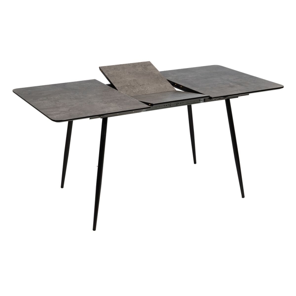 Expandable table Black Grey Iron