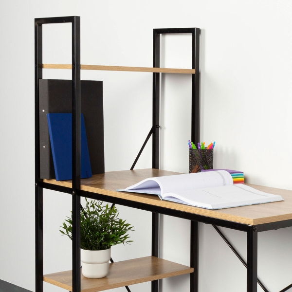 Desk with Shelf Max Home Steel