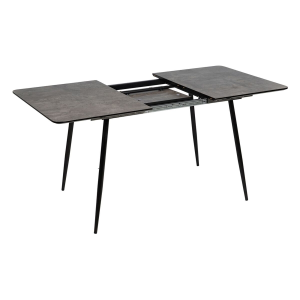 Expandable table Black Grey Iron