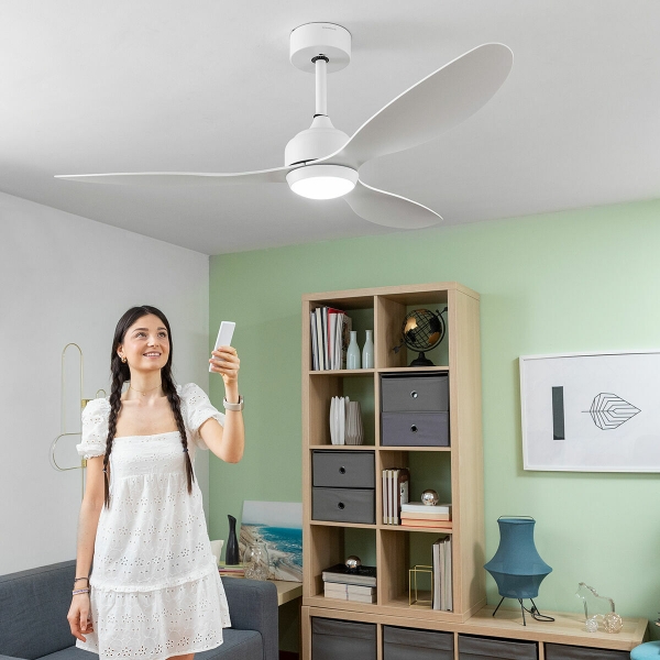 LED Ceiling Fan with 3 ABS Blades  White