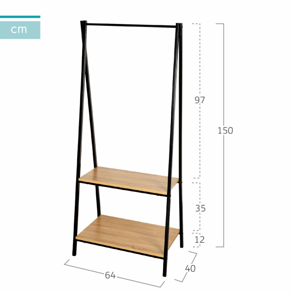 Coat rack with shelf Max Home Steel