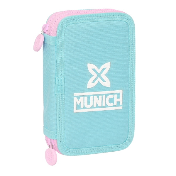 Double Pencil Case Munich Heaven Sky blue  28 Pieces