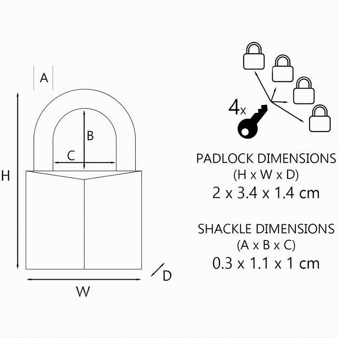 Travel Padlock Master Lock