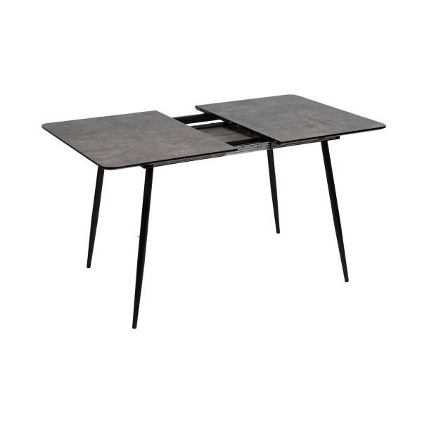 Expandable table Black Grey Iron