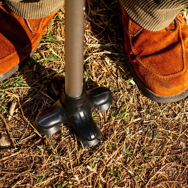 Extendable Walking Stick with LED, Alarm and Grabber Handle