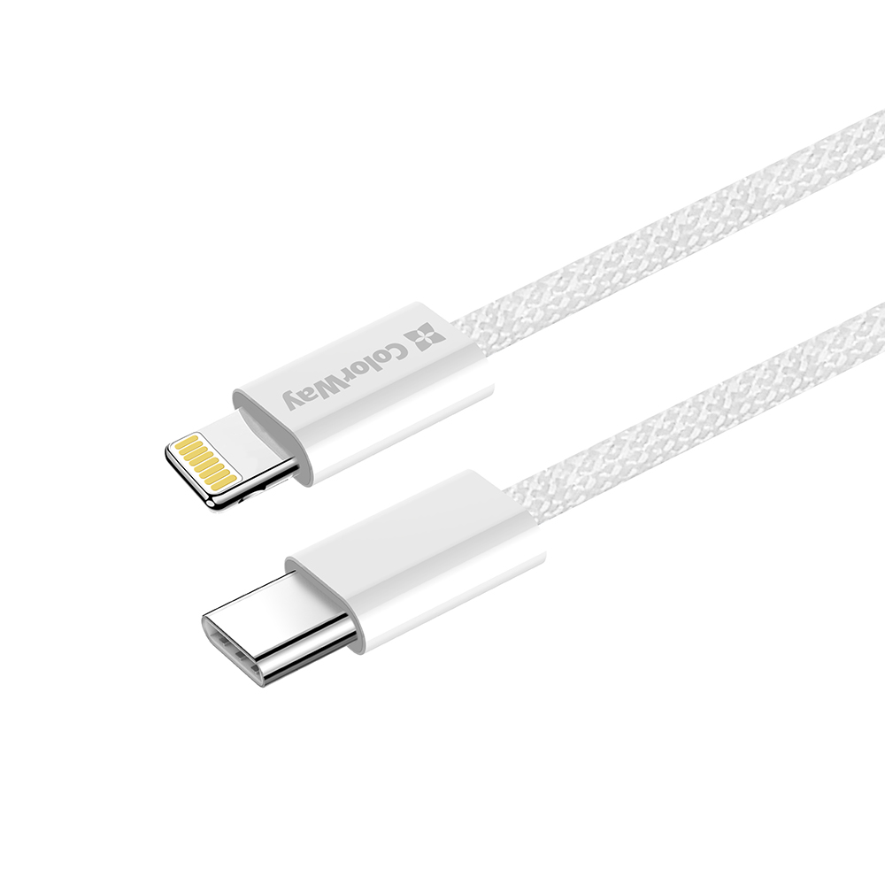 Type-C to Lightning Cable, 27W, 1m - ColorWay (CW-CB-CBPDCL061-GR) - Gray
