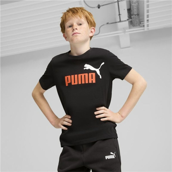 Child's Short Sleeve T-Shirt Puma Essentials+ 2 Col Logo