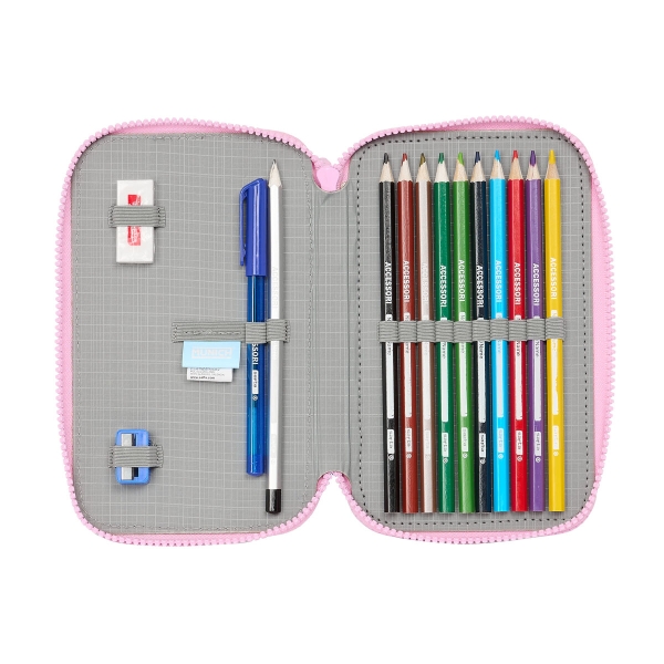 Double Pencil Case Munich Heaven Sky blue  28 Pieces