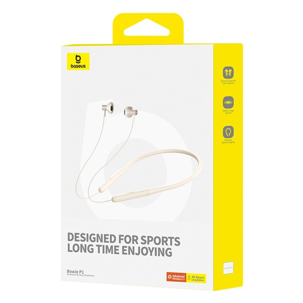 Bluetooth wireless headset - Baseus Bowie P1 Neckband (A00025800223-Z1) - Stellar White