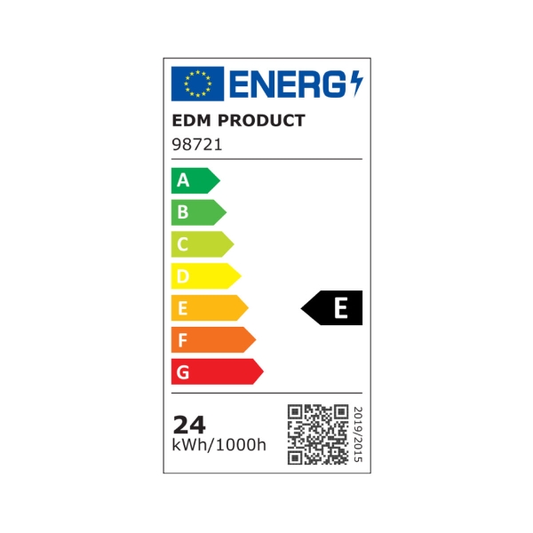 LED lamp EDM E 24 W E27 2700 lm Ø 7 x 13,6 cm (4000 K)