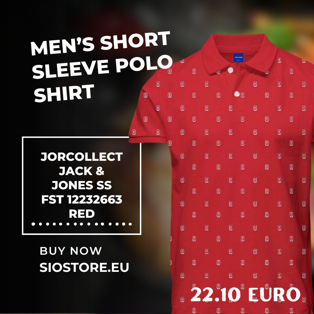 Men’s Short Sleeve Polo Shirt JORCOLLECT Jack & Jones SS FST 12232663 Red