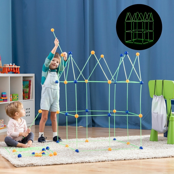 Children’s Fort Building Kit Builkitt 155 Pieces