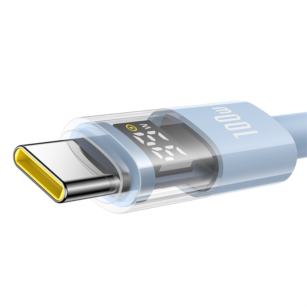 Digital Display Data Cable, USB to Type-C, 100W, 1m - Baseus Display 2 (P10382701311-00) - Galaxy Blue