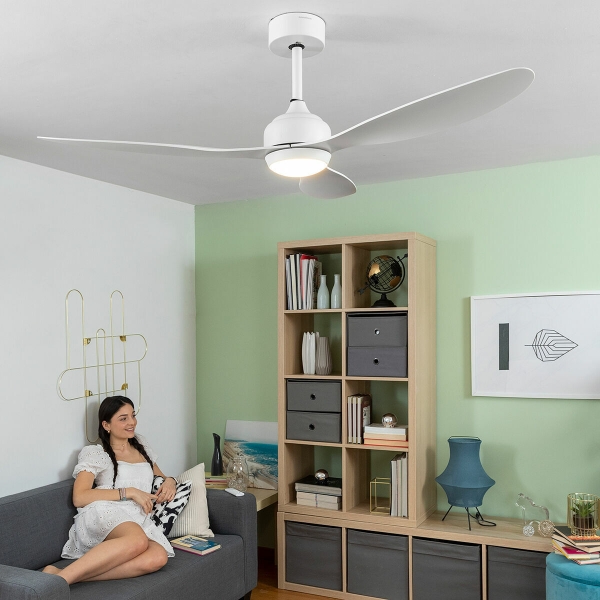 LED Ceiling Fan with 3 ABS Blades  White