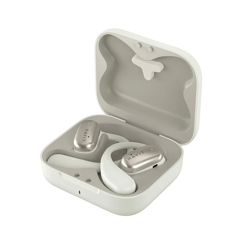 Wireless Open-Ear Headphones, Bluetooth 5.3, TWS, USB-C, 400mAh - Havit (OWS902) - Grey