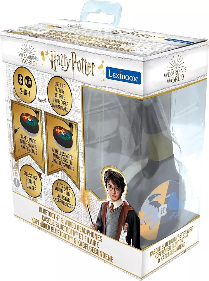 LEXIBOOK Bluetooth Headphones Stereo Wired Wireless Kids Foldable HARRY POTTER