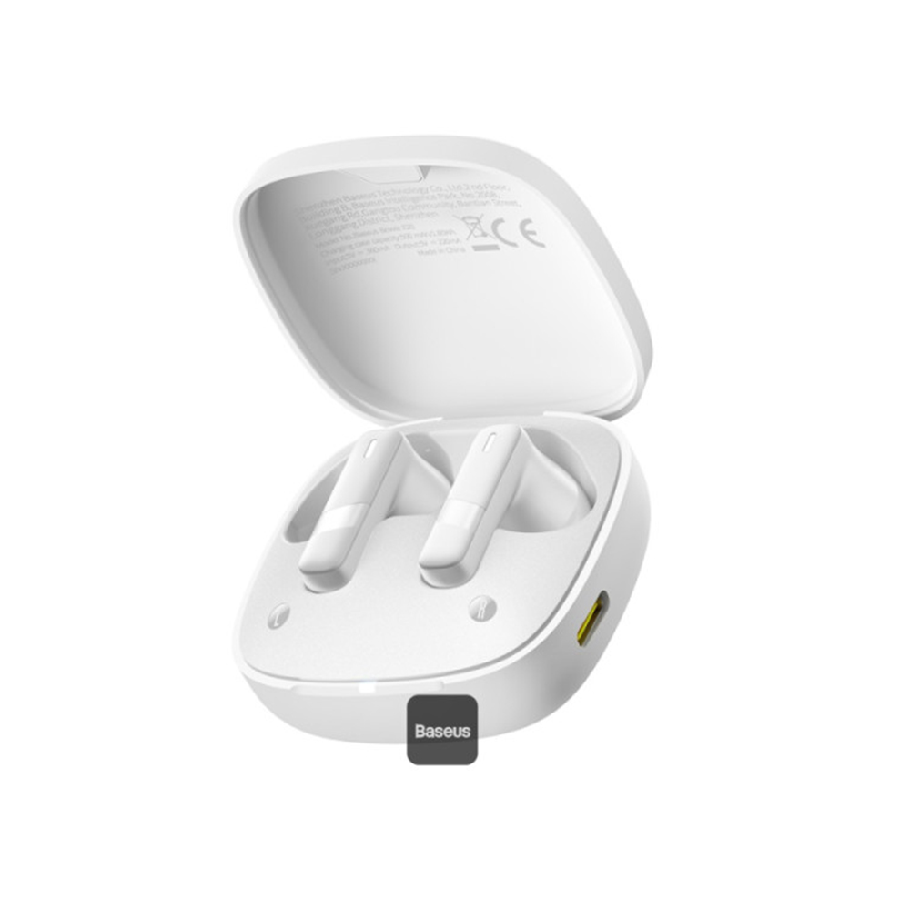 Wireless Headset, Bluetooth 5.3, Waterproof - Baseus Bowie E20 (A00069700223-00) - White
