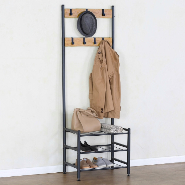 Coat rack with shelf Max