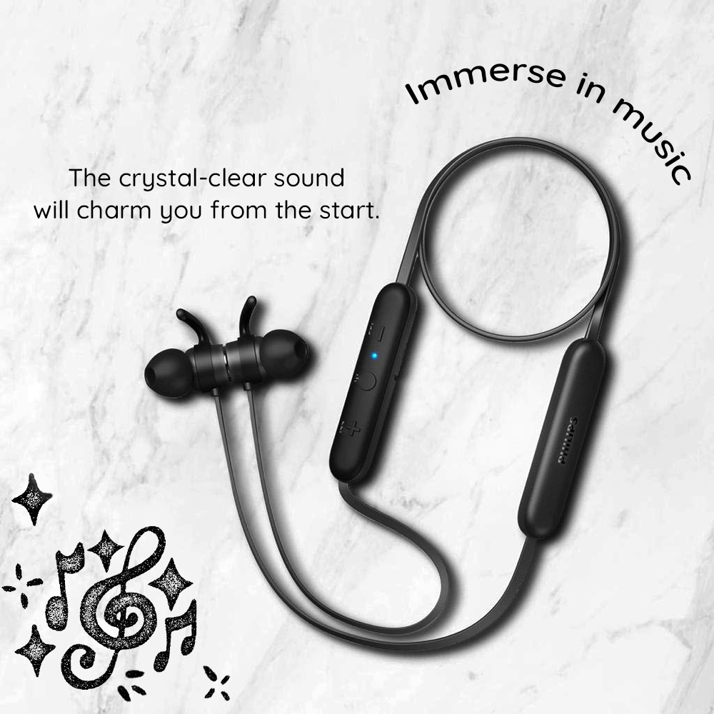 In-ear Bluetooth Sport Headphones - Philips (TAE1205BK/00) - Black