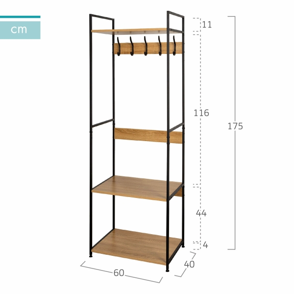 Coat rack with shelf Max Home Steel