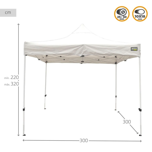 Gazebo Aktive Foldable Adjustable height Steel Polyester