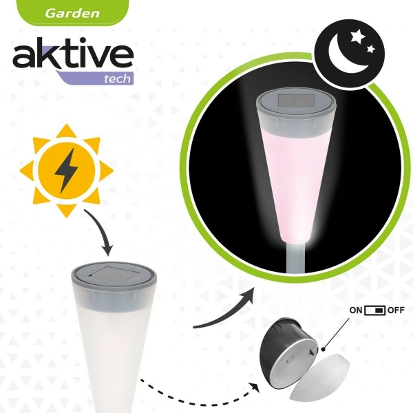 Solar garden lights Aktive Plastic (24 Units)