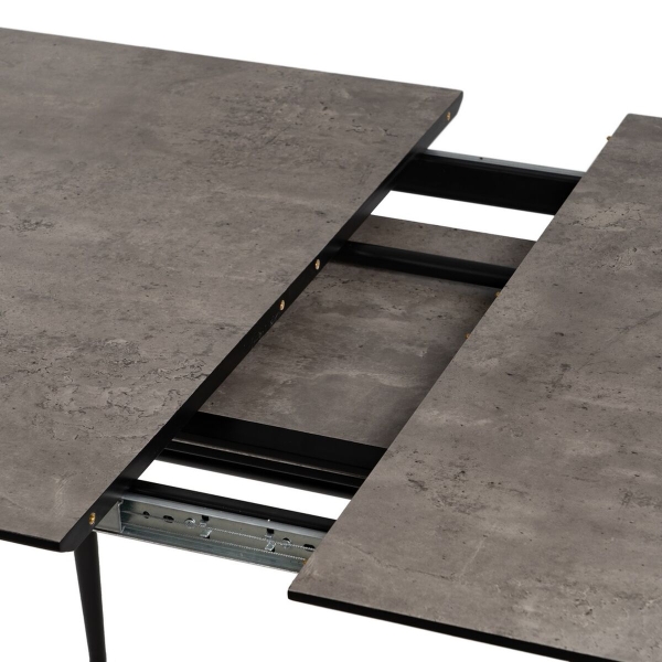 Expandable table Black Grey Iron