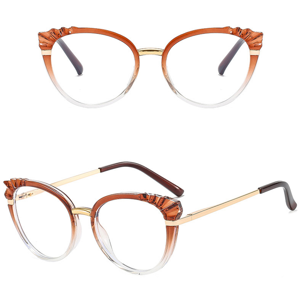 Computer Glasses - Techsuit Reflex Metal (F5020-BRW) - Brown Clear