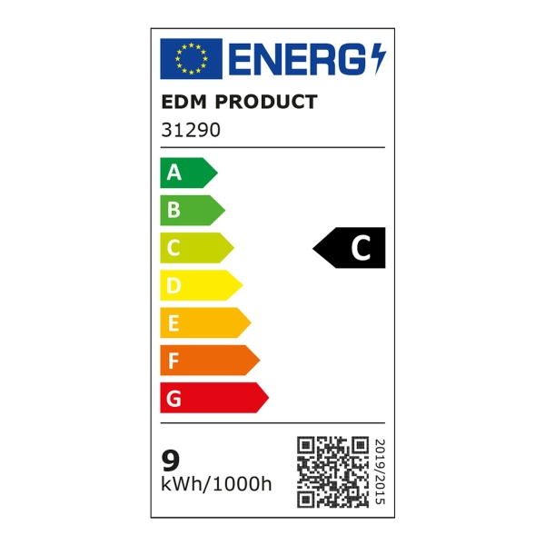 LED Tube EDM T8 9 W 1460 Lm 6500 K C Ø 2,6 x 60 cm