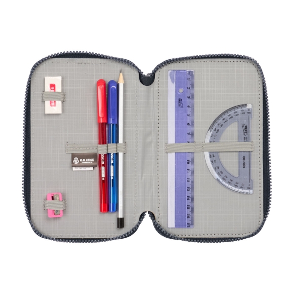 Triple Pencil Case Real Madrid C.F. 42 Pieces