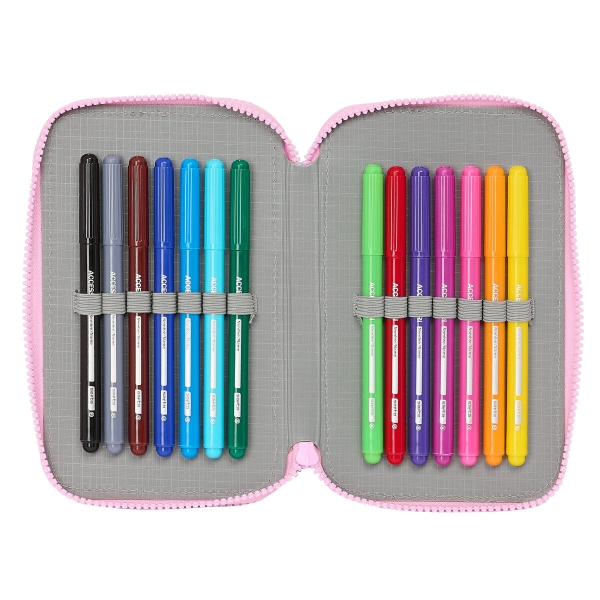 Double Pencil Case Munich Heaven Sky blue  28 Pieces