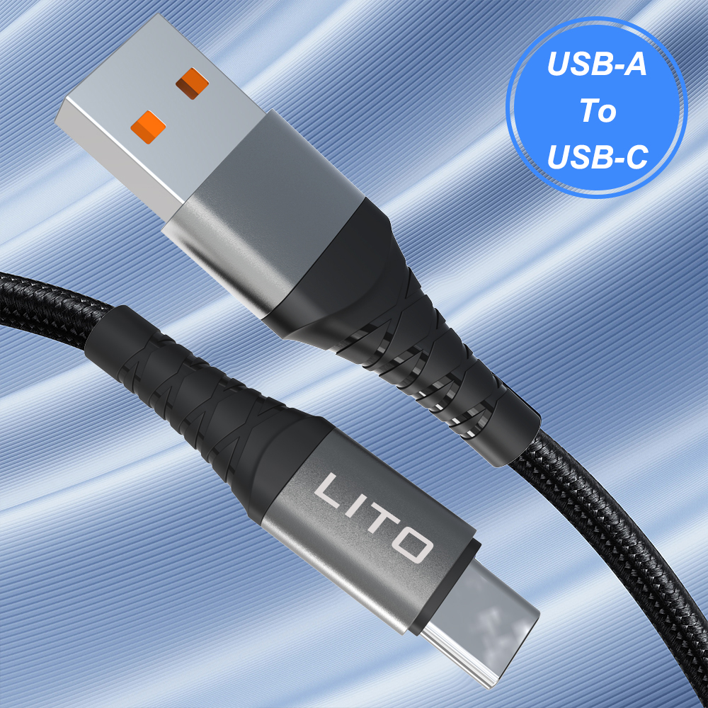 Cable Type-C to Type-C, 2.4A, 2m - Lito (LD08) - Black