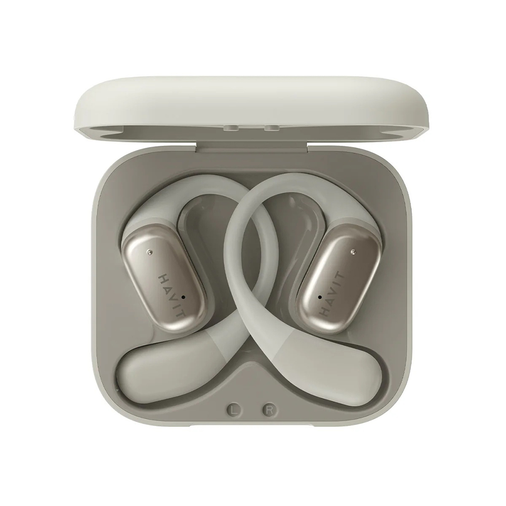 Wireless Open-Ear Headphones, Bluetooth 5.3, TWS, USB-C, 400mAh - Havit (OWS902) - Grey