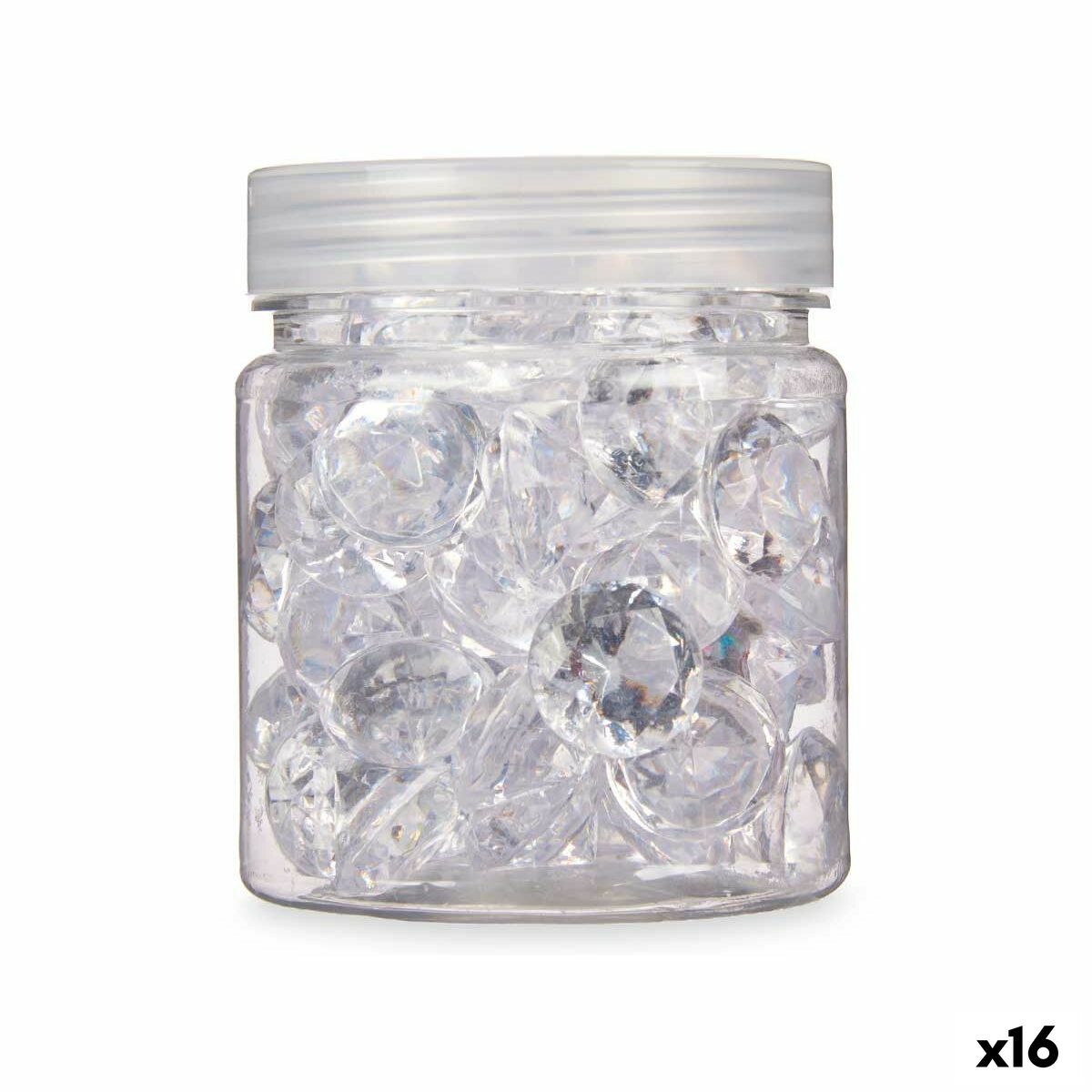 Decorative Stones Diamond 150 g Transparent (16 Units)