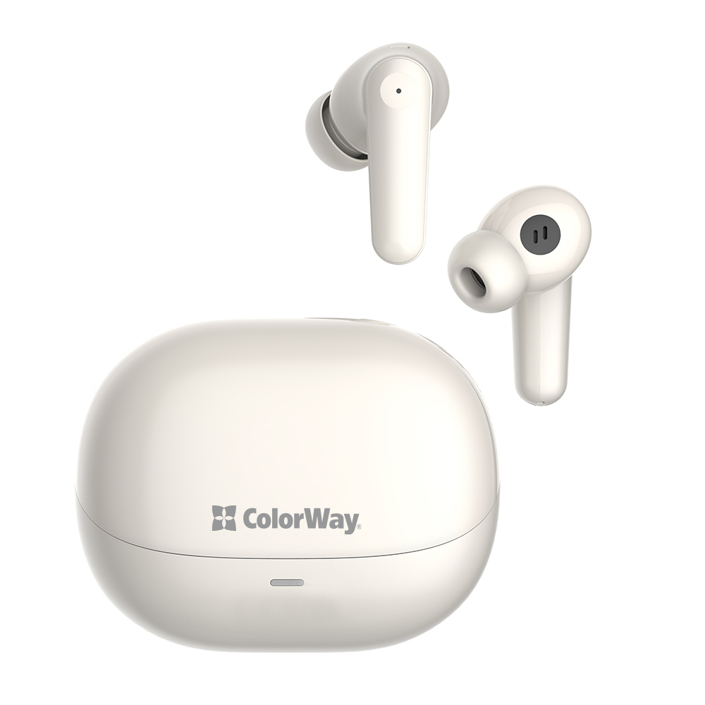 In-Ear Headphones, Bluetooth 5.3, Microphone, TWS - ColorWay (CW-TWS1BE) - Beige
