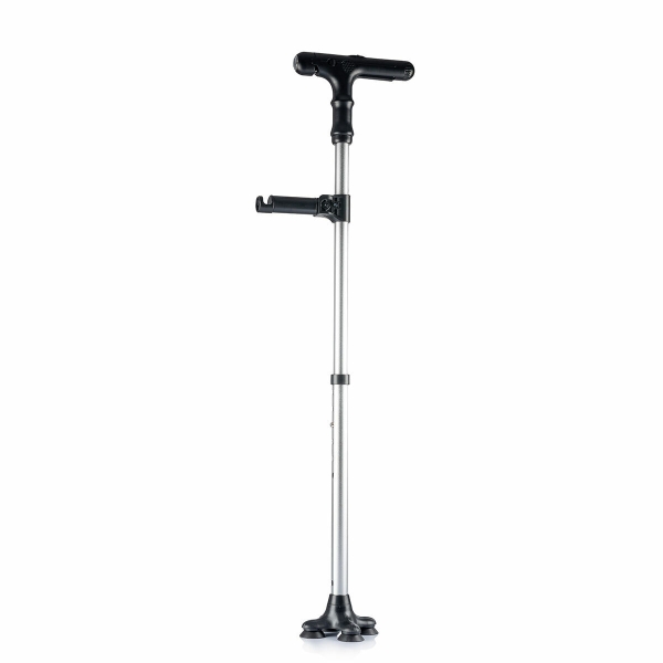 Extendable Walking Stick with LED, Alarm and Grabber Handle