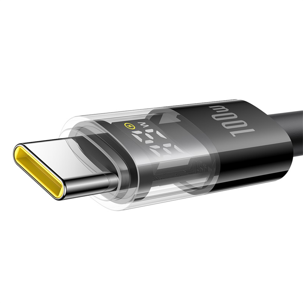 Digital Display Data Cable, USB to Type-C, 100W, 1m - Baseus Display 2 (P10382701121-00) - Cosmic Black