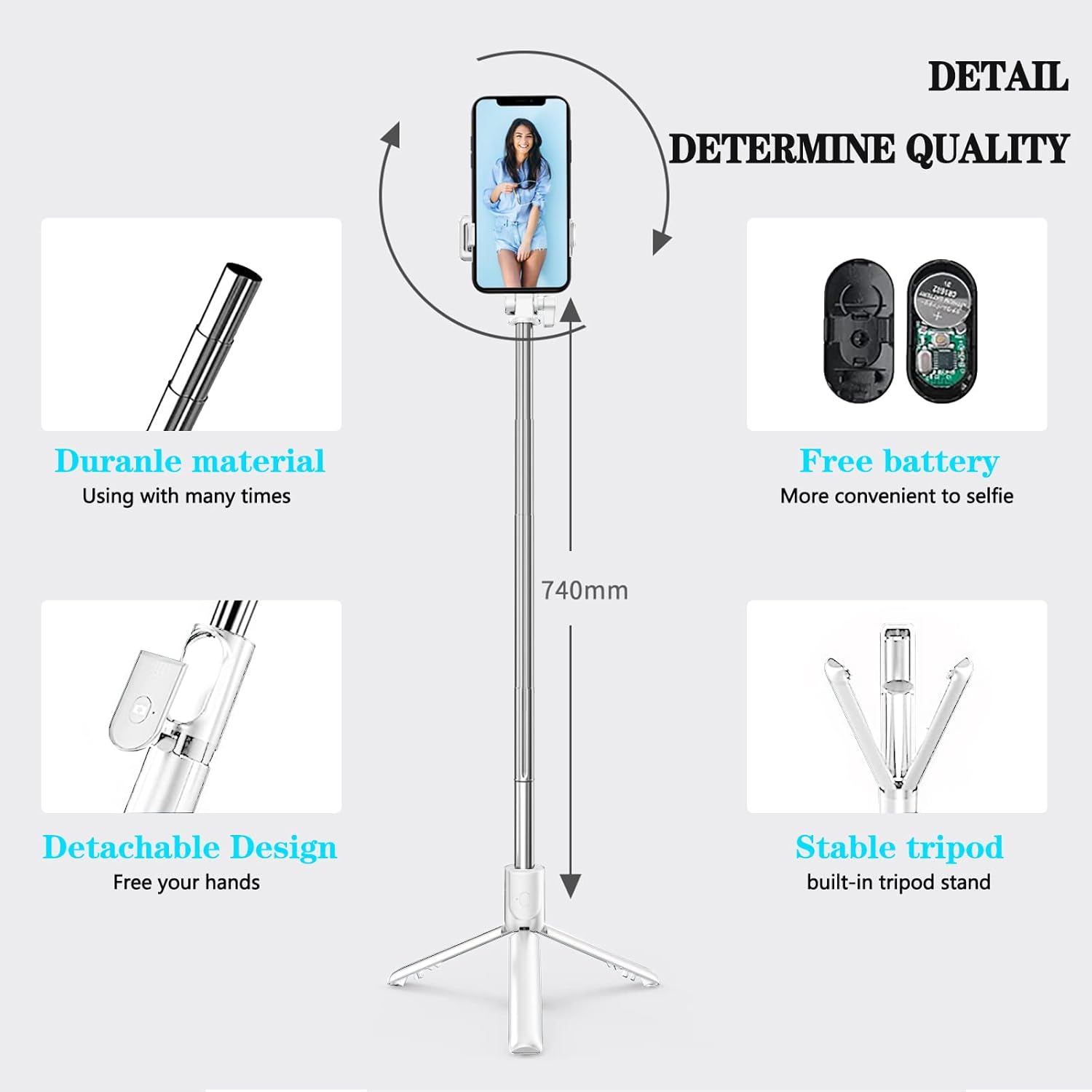 SelfieShow Selfie Stick for Iphone, 106 cm Extendable Selfie Stick Monopod 4 in 1