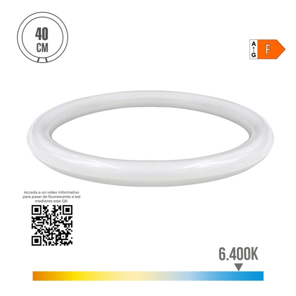 LED Tube EDM Circular G10Q F 32 W 3400 Lm Ø 40 cm (6400 K)