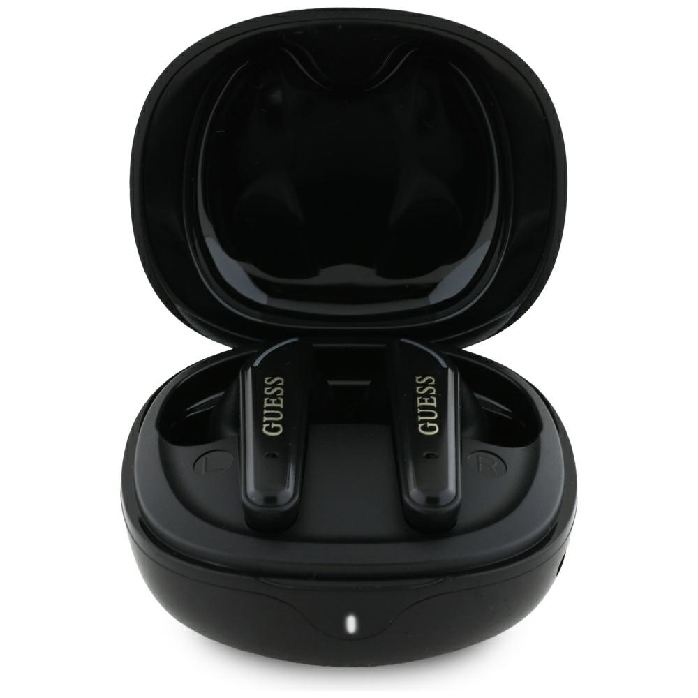 True Wireless Stereo Headphones, Bluetooth 5.4 - Guess Flat Classic Logo Electroplated (GUTWST7FCEEK) - Black